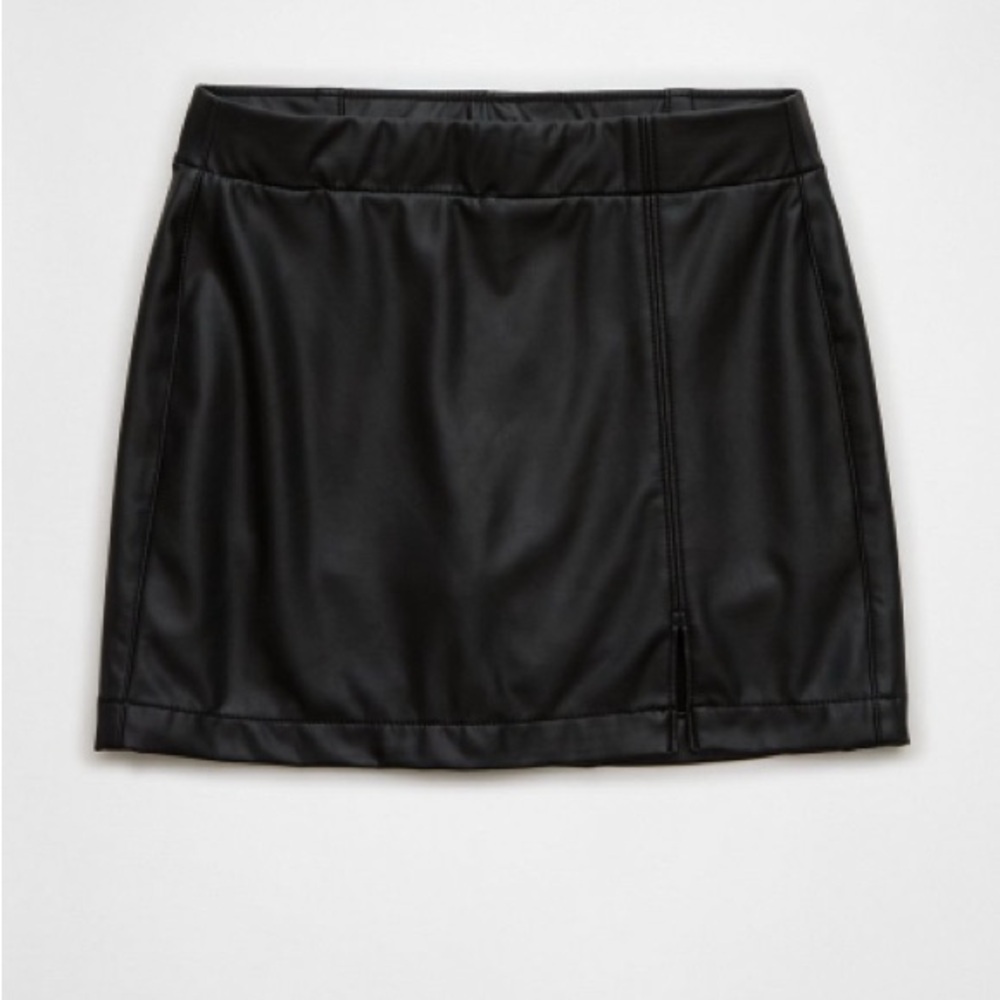 AE High Waisted Vegan Leather Mini Skort